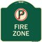Signmission Fire Zone No Parking Symbol Heavy-Gauge Aluminum Architectural Sign, 18" x 18", G-1818-23972 A-DES-G-1818-23972 - alternate 1